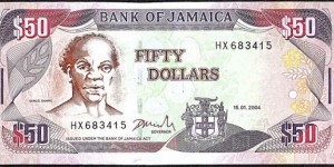 Jamaica 2004 50 Dollars. Banknote