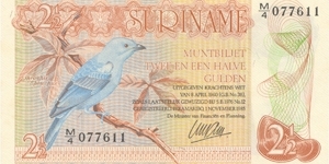 Suriname 2 1/2 Gulden (2.5), 01/01/2004, P119 Banknote