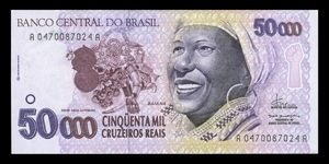 Brazil, 50000 Cruzeiros Reais, ND(1994), P242 Banknote
