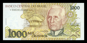 Brazil, 1000 Cruzeiros, ND(1990), P231b Banknote