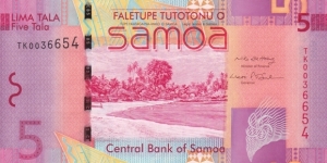 Samoa P38 (5 tala ND 2008) Banknote