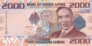 Sierra Leone PNew (2000 leones 27/4-2010) Banknote