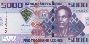 Sierra Leone PNew (5000 leones 27/4-2010) Banknote
