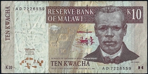 Malawi 1997 10 Kwacha. Banknote