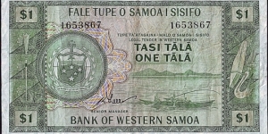 Western Samoa N.D. 1 Tala. Banknote