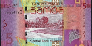 Western Samoa N.D. (2008) 5 Tala. Banknote