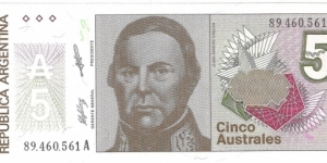 5 Australes Banknote