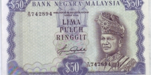 MALAYSIA 4TH SERIES BANK NOTES 50 RINGGIT  SIGNED AZIZ TAHA Banknote