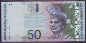 RM50.SIGNED BY ALI ABUL HASSAN AT THE CORNER SIDE (RARE) Banknote