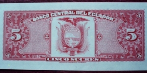 Banknote from Ecuador