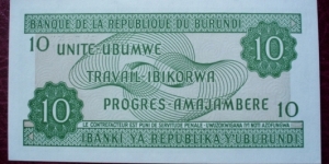 Banknote from Burundi