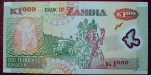 Banknote from Zambia