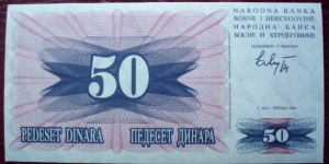 Banknote from Bosnia