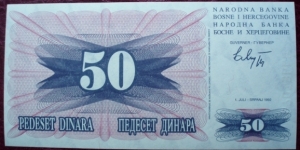 Banknote from Bosnia