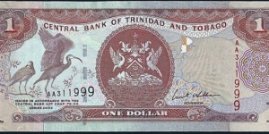 Trinidad & Tobago 2002 1 Dollar. Banknote