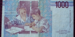 Banknote from Italy