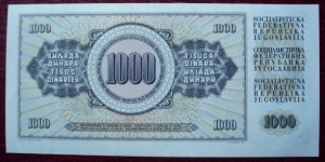 Banknote from Yugoslavia