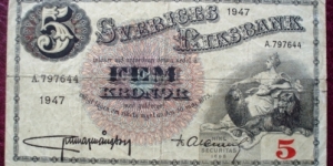 Banknote from Sweden