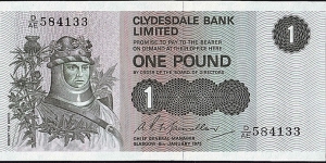 Scotland 1975 1 Pound. Banknote