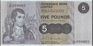 Scotland 1976 5 Pounds. Banknote