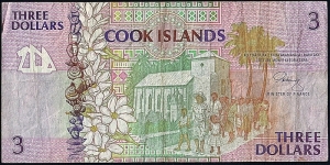 Cook Islands N.D. 3 Dollars. Banknote