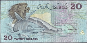 Cook Islands N.D. 20 Dollars.

Low serial number - Same numbered set. Banknote