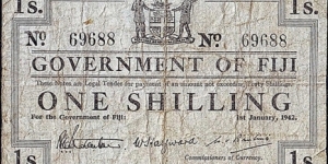 Fiji 1942 1 Shilling.

Grey paper. Banknote