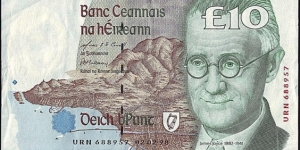 Ireland 1998 10 Pounds. Banknote