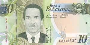 Botswana P30 (10 pula 2009) Banknote