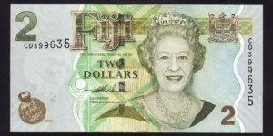Fiji 2007 P-109 2 Dollars Banknote