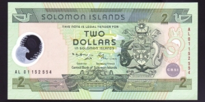 Solomon Islands 2001 P-23 2 Dollars Banknote