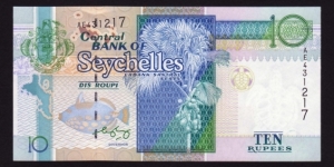Seychelles 2005 P-36b 10 Rupees Banknote
