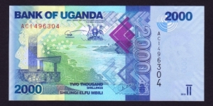 Uganda 2010 P-NEW 2000 Shillings Banknote