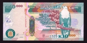 Zambia 2008 P-46e 10000 Kwacha Banknote