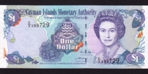 Cayman Islands 2006 P-33b 1 Dollar Banknote