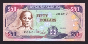 Jamaica 2004 P-83b 50 Dollars Banknote