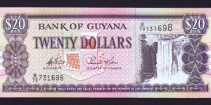 Guyana 2009 P-NEW 20 Dollars Banknote