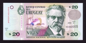 Uruguay 2000 P-83 20 Pesos Banknote
