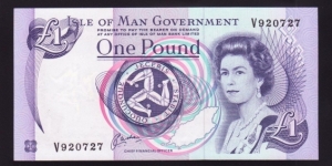 Isle Of Man 1992 P-40b 1 Pound Banknote
