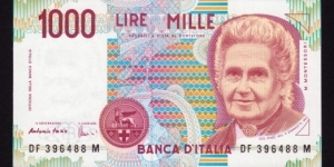 Italy 1990 P-114c 1000 Lire Banknote