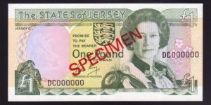 Jersey 1989 P-15s 1 Pound Banknote