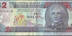 Barbados N.D. 2 Dollars. Banknote