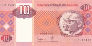 Angola P145 (10 kwanzas Oct-1999) Banknote