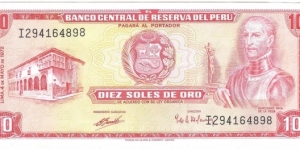 10 Soles(1972) Banknote