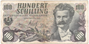 100 Schilling(1960) Banknote