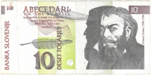 10 Tolarjev Banknote