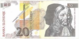 20 Tolarjev Banknote