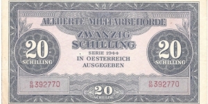 20 Schilling(Alliierte Militärbehörde 1944)  Banknote