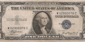 1 Dollar Silver Certificate;  Banknote