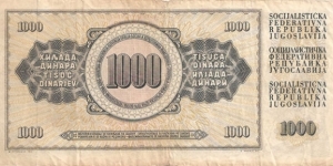 Banknote from Yugoslavia